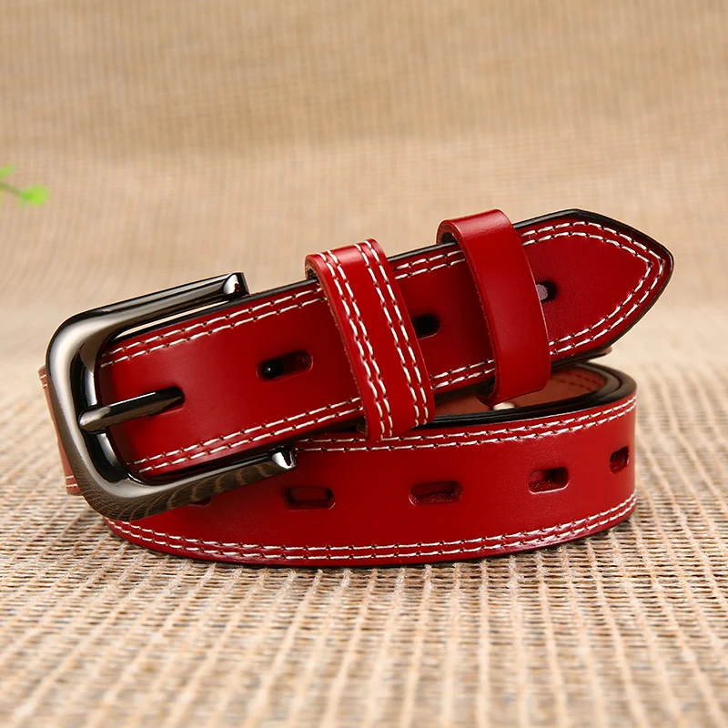 Cuero Genuino Cinturones Para Mujer Cosiendo Cinturón De Mujer De Piel De Vaca Hebilla De Correa La Cintura Mujer Jean Ancho 2,9 Cm - Buy De Cuero Cinturones Para