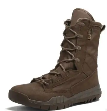 dark brown army boots