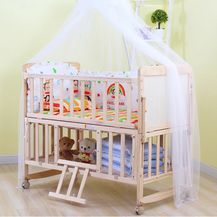 baby sleeping bed wooden