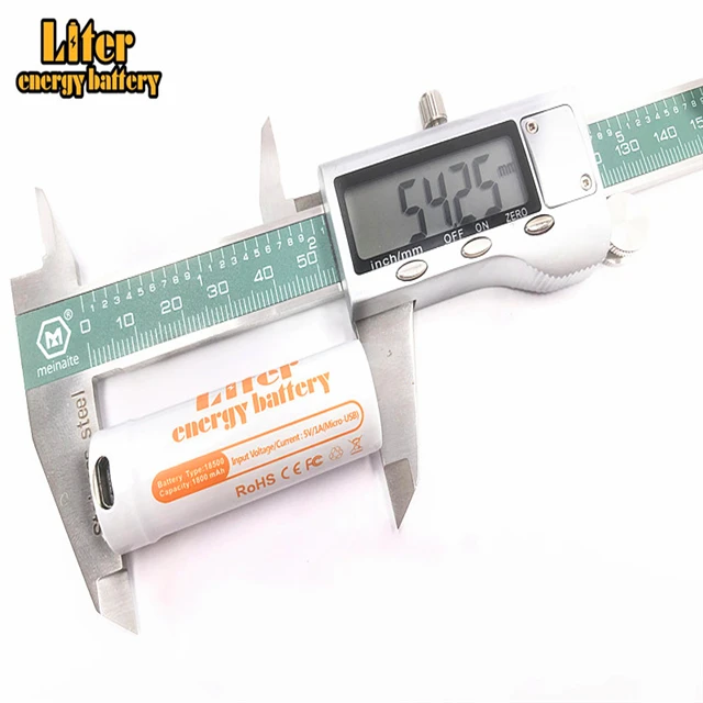 18500 usb 1800mAh usb 3,7 v перезаряжаемый литий-ионный аккумулятор для камеры