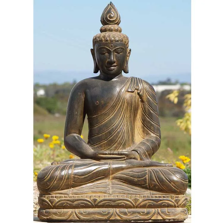 Religious Buddha of Casting Abstract Buddha Praying Stone Sculpture for Outdoor Decoration