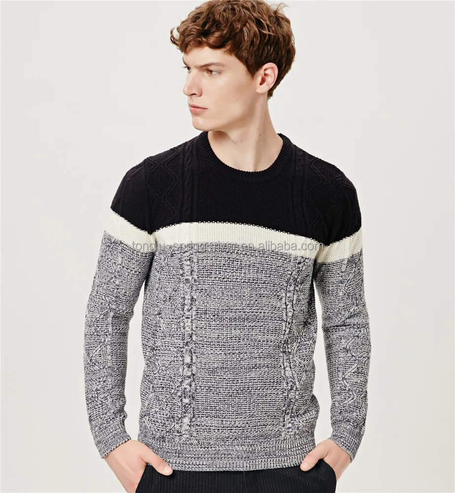 mens cotton cable knit jumper