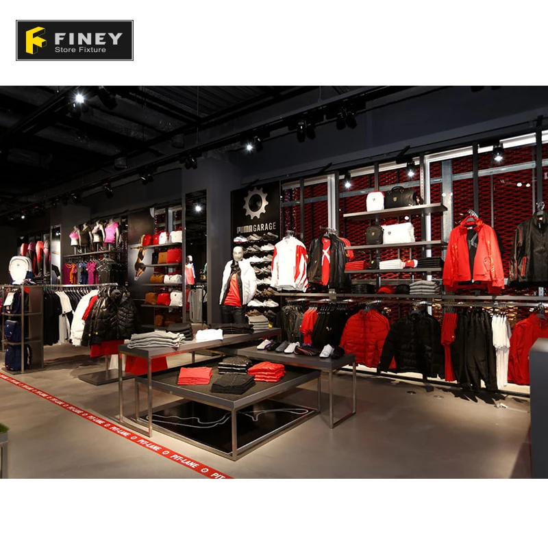 sports shop interior design with display furniture for sale,sports