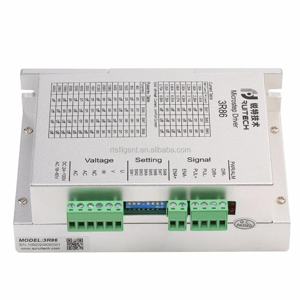 Безуходный 3-х фазный 3R86 Драйвер шагового двигателя для Nema23