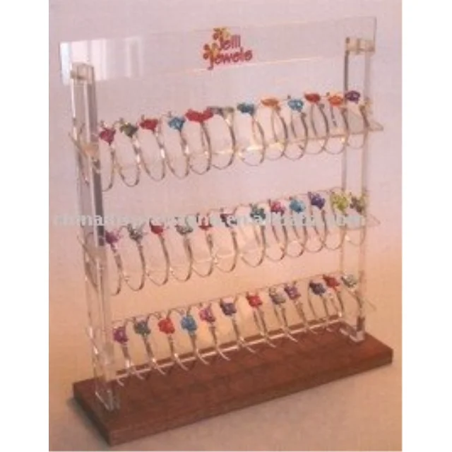 New Slatwall Acrylic Bangle Display Clear Perspex Bracelet Holder Stand 