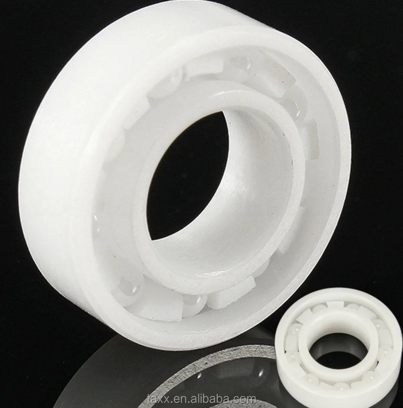 8pcs ZrO2 Miniatura de cerámica completa 608 Rodamiento de bolas 8x22x7mm Color blanco