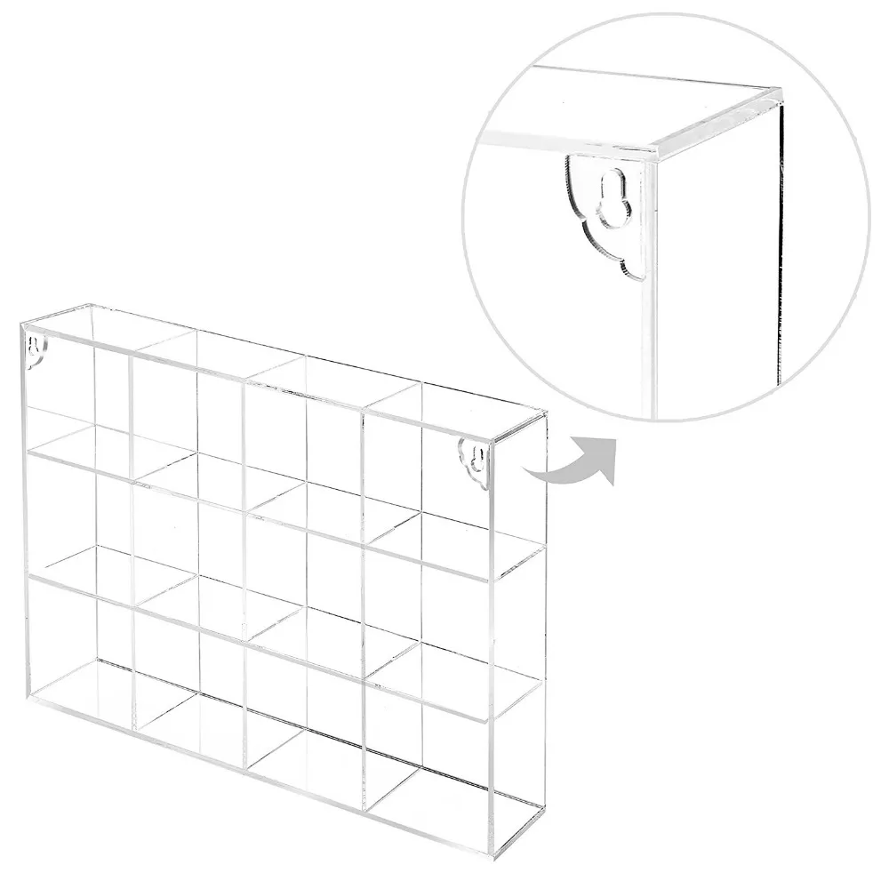 Counter Top Display Case Wall Mounted Organizer Shelf Acrylic 12