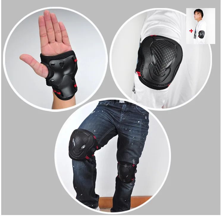 
Комплект защитных налокотников для детей и взрослых, противоударные наколенники для катания на скейтборде, скутере, езды на мотоцикле 