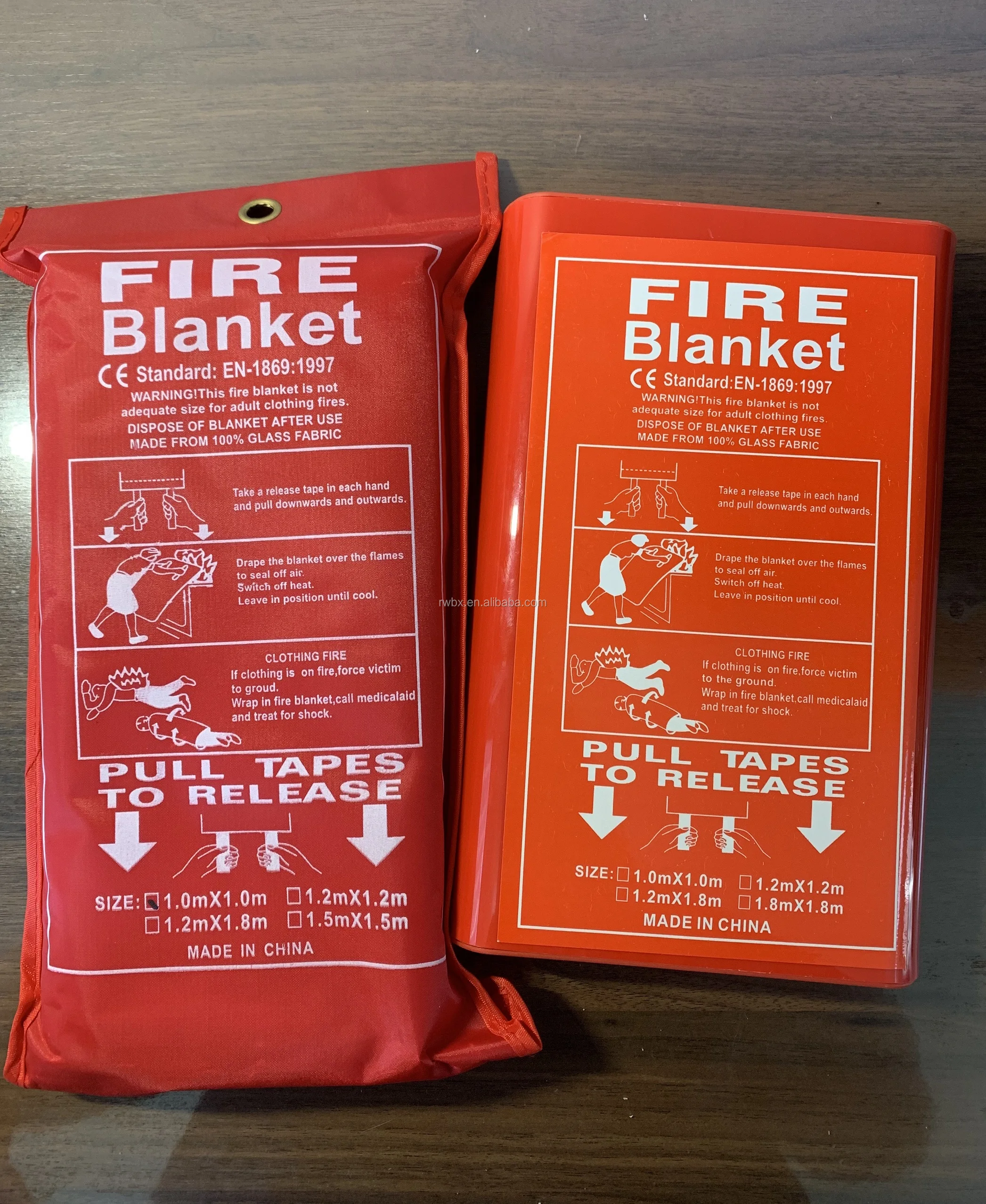 100 Fiberglass Fireproof Blanket En1869 Fiberglass Cloth Fire Blanket
