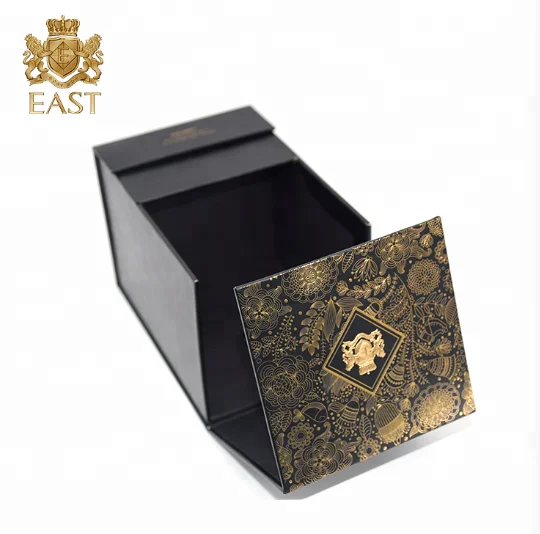 Eastbox LOGO Customized Arabic Dubai Magnetic Flip Luxury Paper Hardcover Packaging Perfume Box