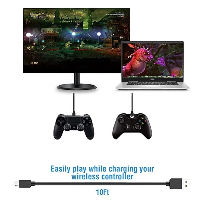 PS4 Controller Charging Cable Reliable Data Sync Cord