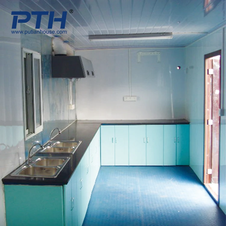 PTH High Quality Prefabricated Movable Container Shop and Mobile Snack bar with Trailer Container House for Sale