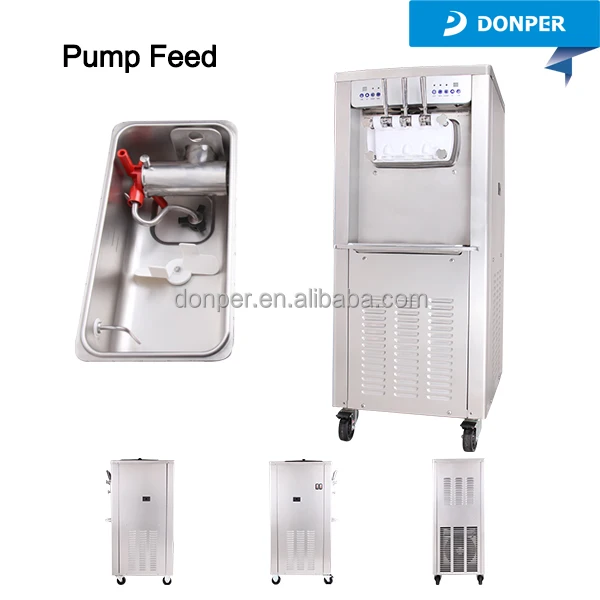 Donper Floor Model Pump Feed Soft Ice Cream Machine D880A
