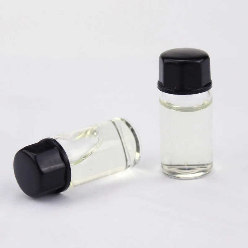 1ml 2ml 3ml 5ml clear Small Essence Glass Packing Bottle Vials with Black Plastic Screw Cap for Sample test