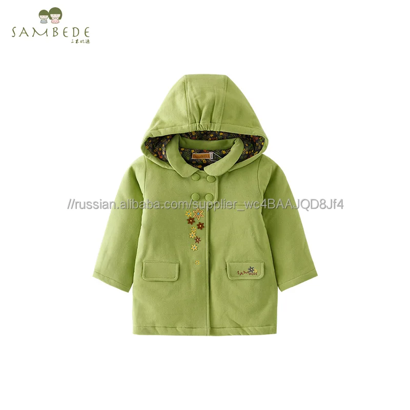 Sambedeс капюшоном пальто с длинными рукавами хлопок подкладка мягкая Высококачественная детская одежда SM6D5634