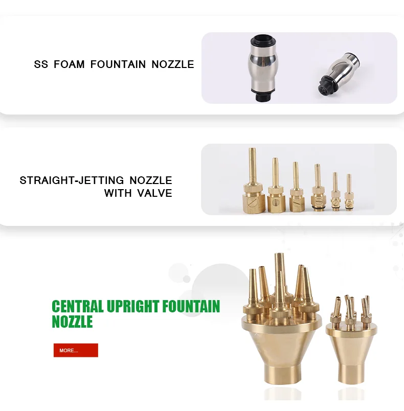 Details about   1/2" Adjustable Brass Universal Straight Jetting Fountain Nozzle+Male Thread 