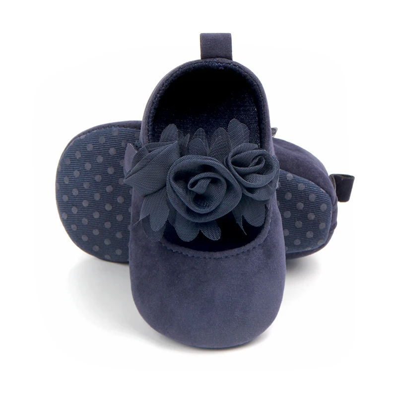 Wholesale Cheap Baby Girls Soft Sole Floral Mary Jane Flats Infant Princess Prewalkers Toddler Wedding Dress Shoes details