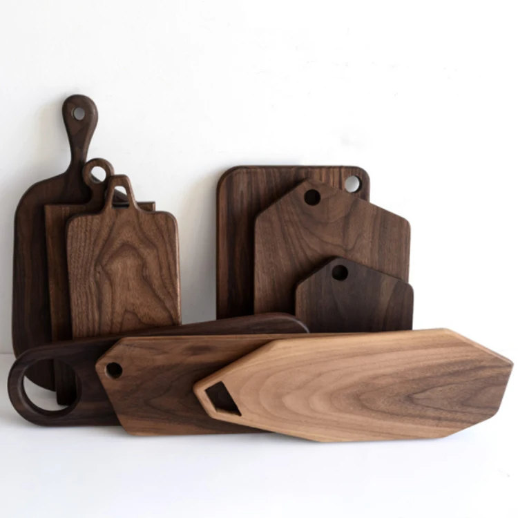 Creative Irregular shape Black walnut wooden cutting board sushi board hot sale