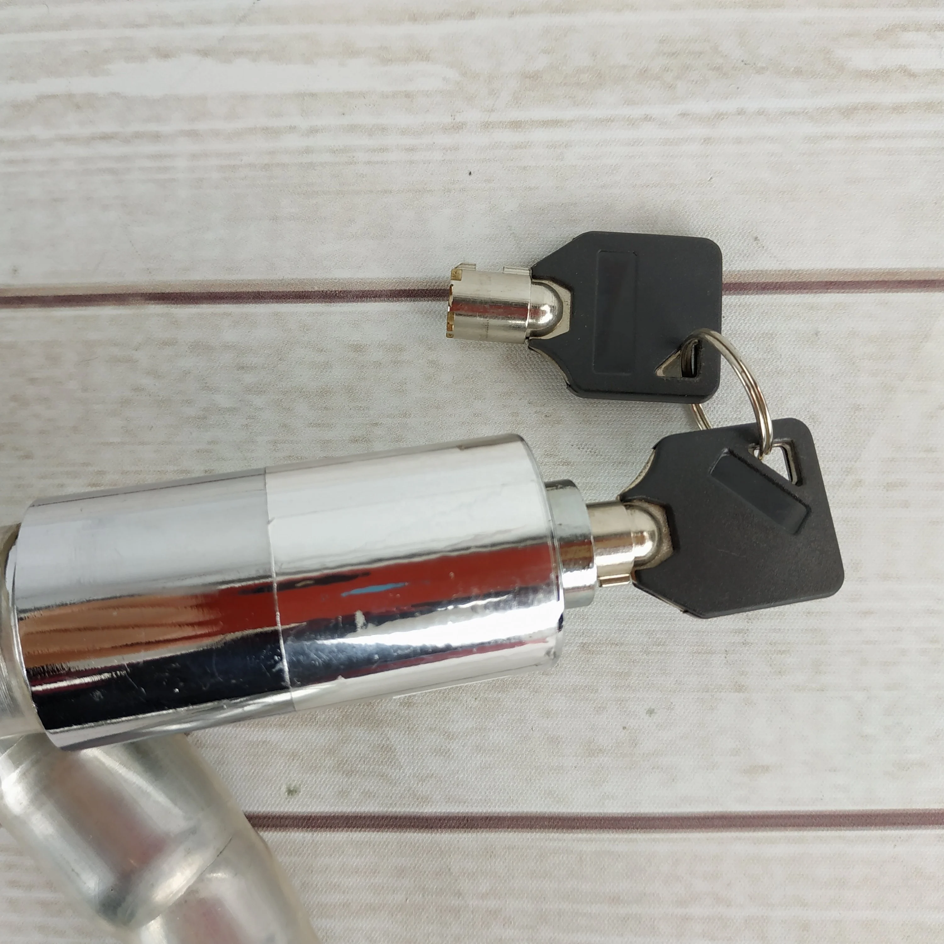 Bicycle Joint Lock with Round Copper Keys Safety Bike Accessories Motorcycle Double-section Snake Lock