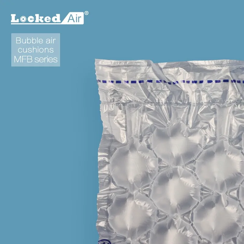 Заблокированный воздушный Сертифицированный переработанный материал пластиковый упаковочный воздушная подушка пузырьковая