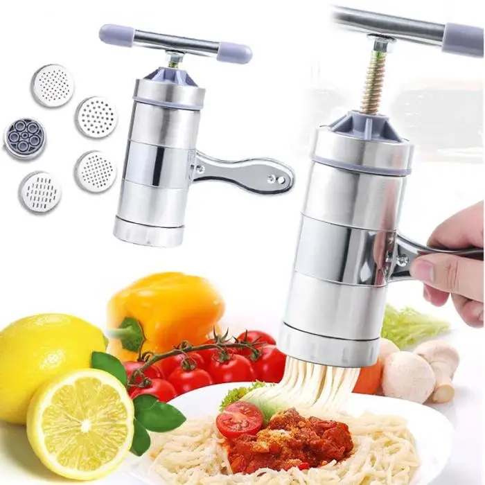 Stainless Steel Pasta Noodle Maker Fruit Juicer Press Spaghetti Manual  Machine