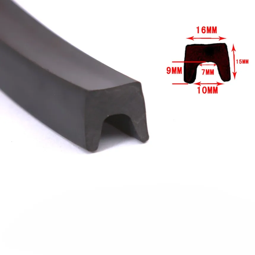 Black Rubber U Channel Edging Trim Seal