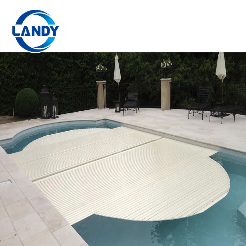 Landy Automatic Electric Retractable Safety PC Swimming Pool Cover Above Ground Pools Pool Covers Reels