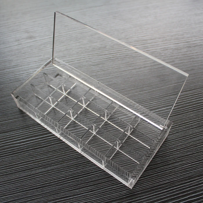 Customized Compartments Transparent  Acrylic Tea Bag Storage Box with Lid