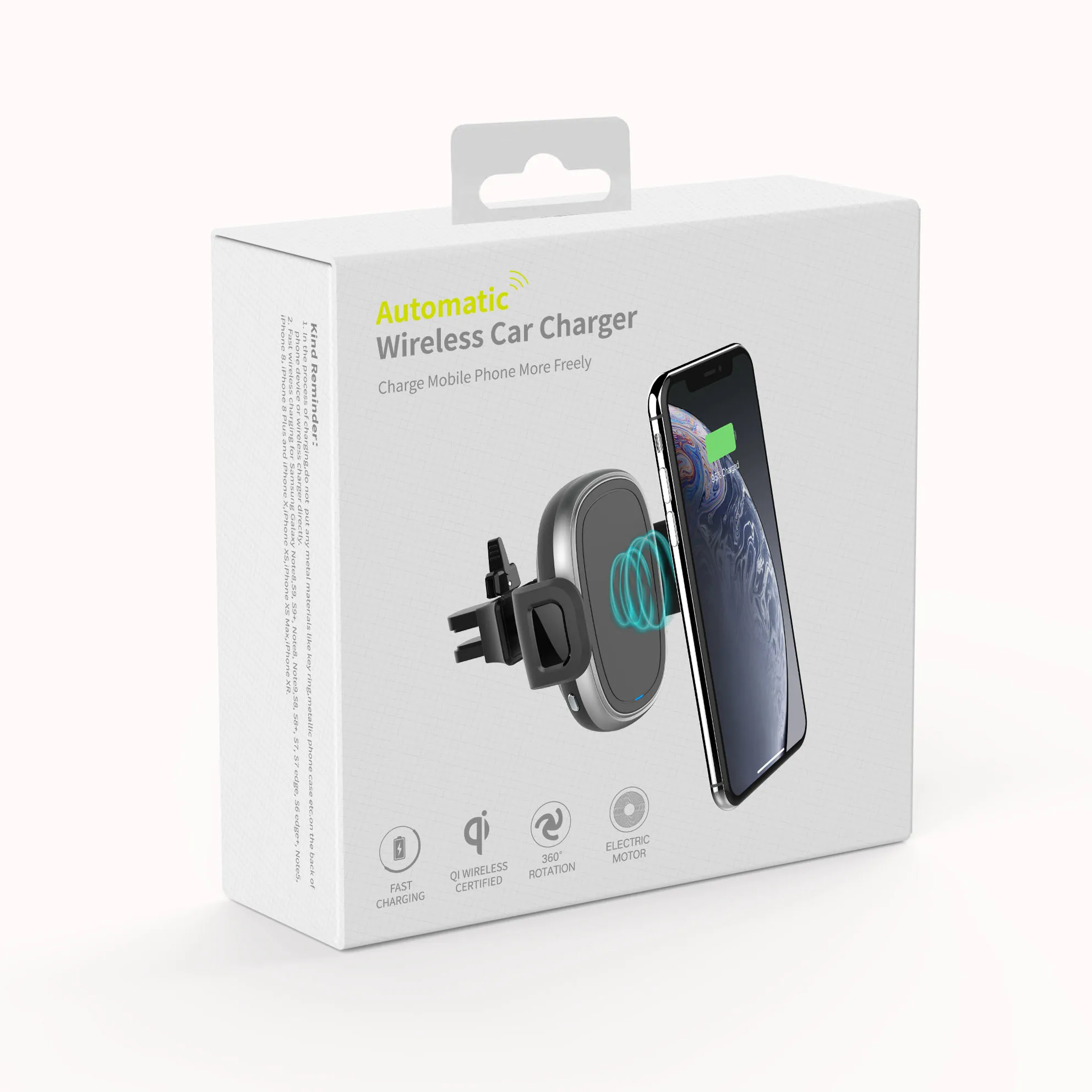 2022 Qi Wireless Car Charger Universal Qi Charger Automatic Wireless