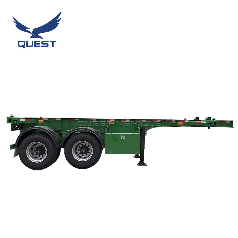 Заводское транспортное средство QUEST на заказ 20-футовый контейнер шасси грузовика прицепа