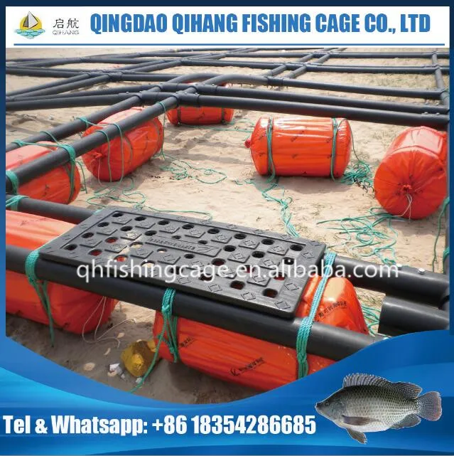 Hdpe Floating Fish Farming Cages For Tilapia Fish In Deep Sea, fish cage