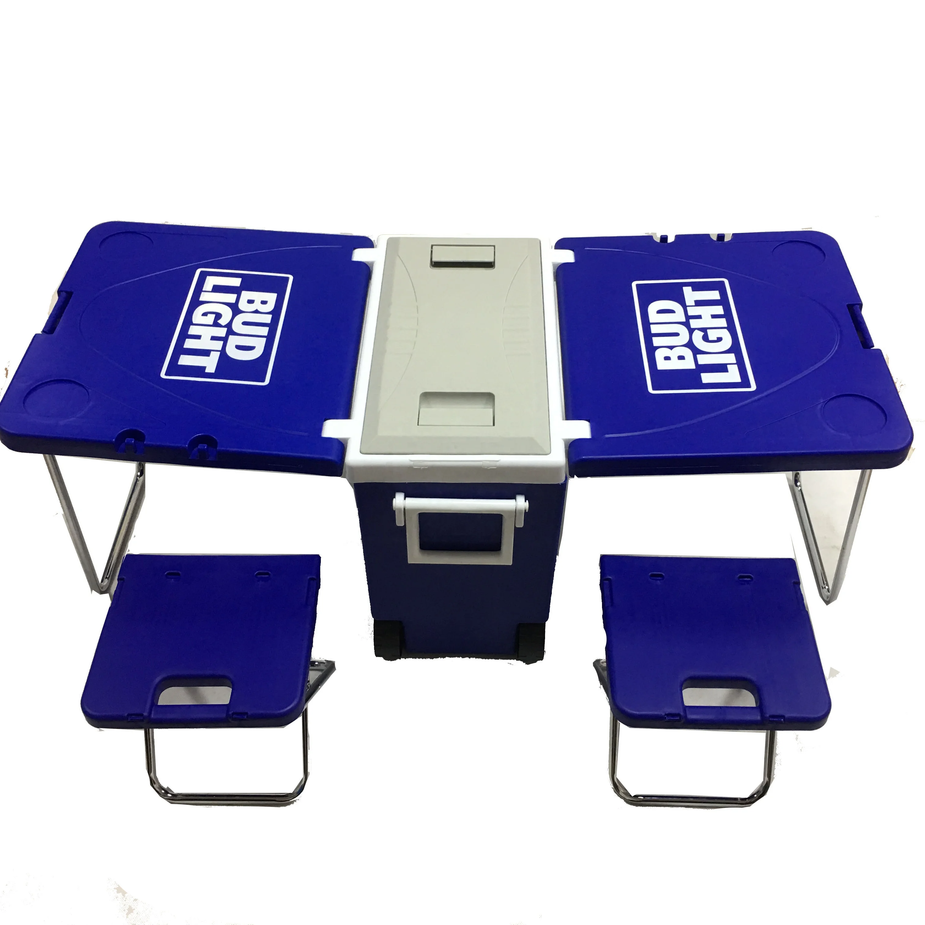 cooler box with table and chairs