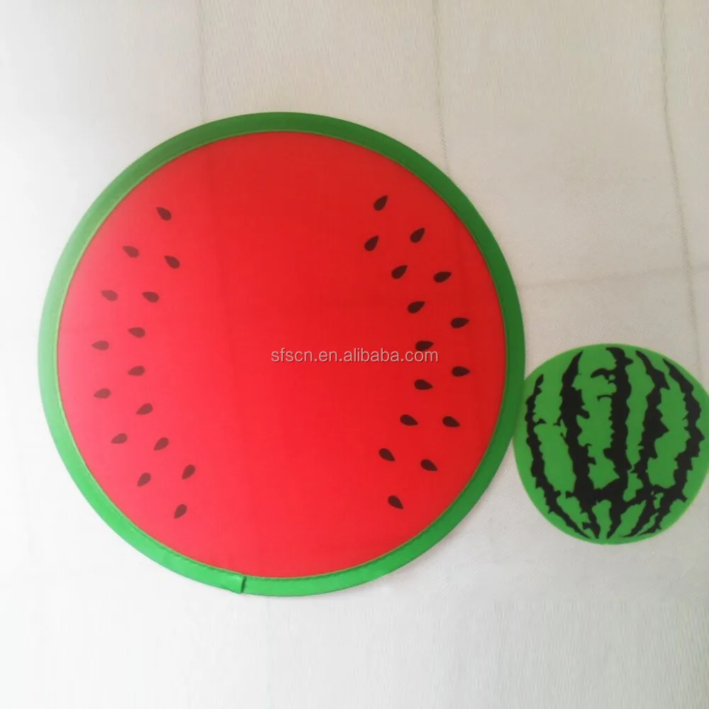 Customized Printed Promotional Folding Fan Foldable Nylon Disc Frisbee Flying Disc Made from Durable Polyester Fabric