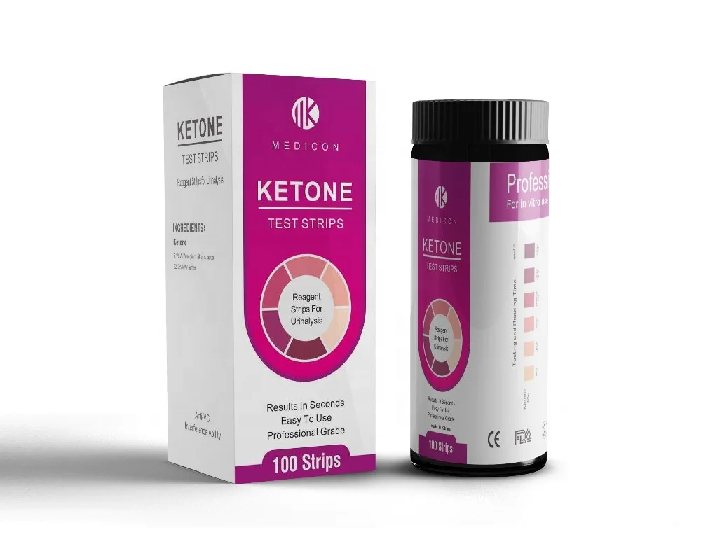 Precise Ketone Measurement Test Strips, For Use in Ketogenic, Diabetic, Paleo and Atkins Diet, 100 Compter