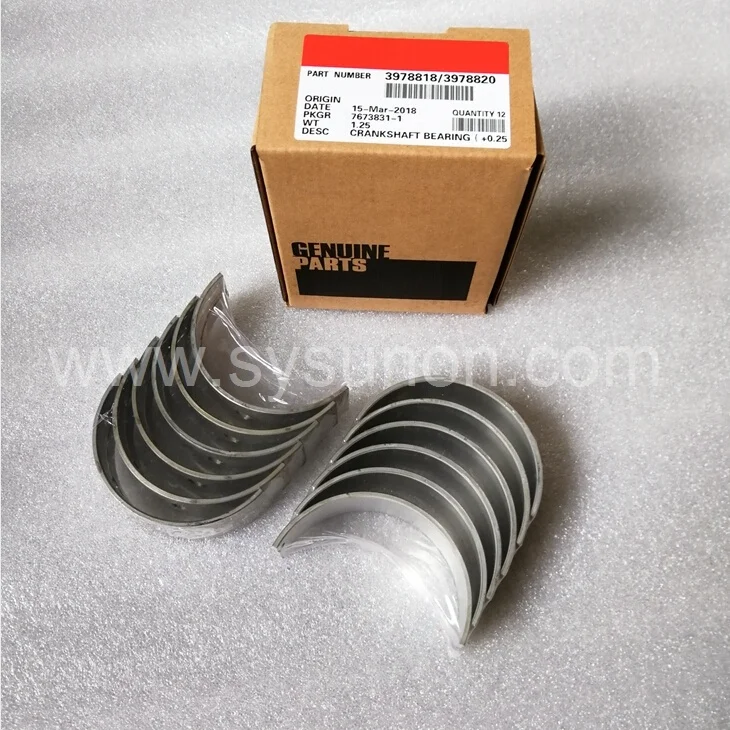 6BT Auto engine aluminum crankshaft Main Bearing 4955521 3978822 