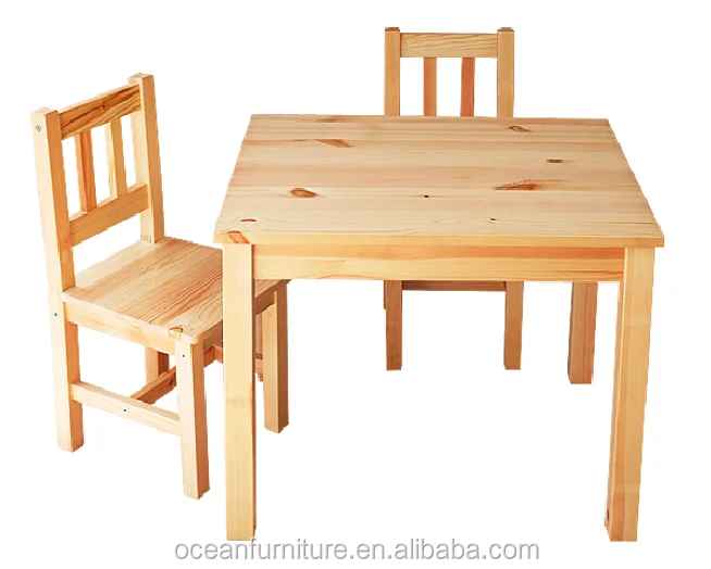 pine childrens table and chairs