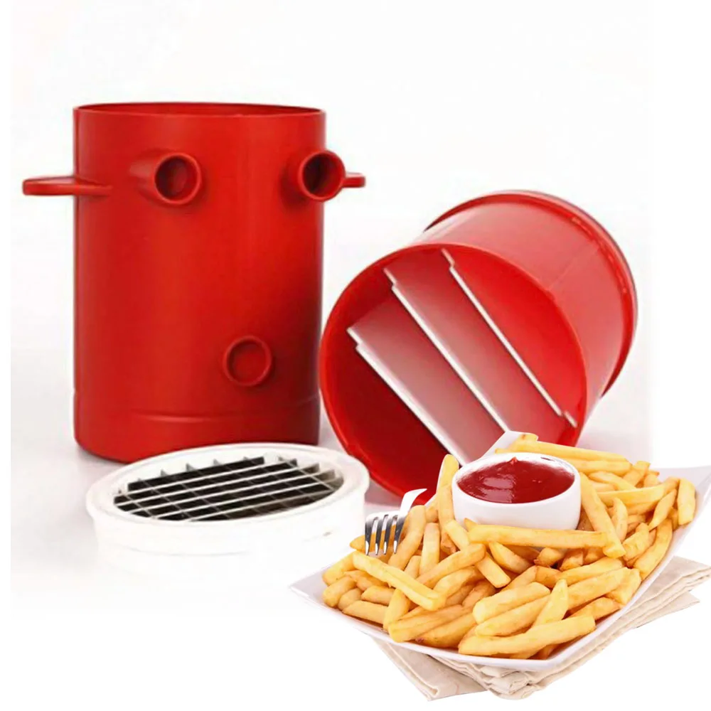 Jiffy Potatoes Fries Maker Potato Slicers French Fries Maker French Fries  Cutter Machine & Microwave Container