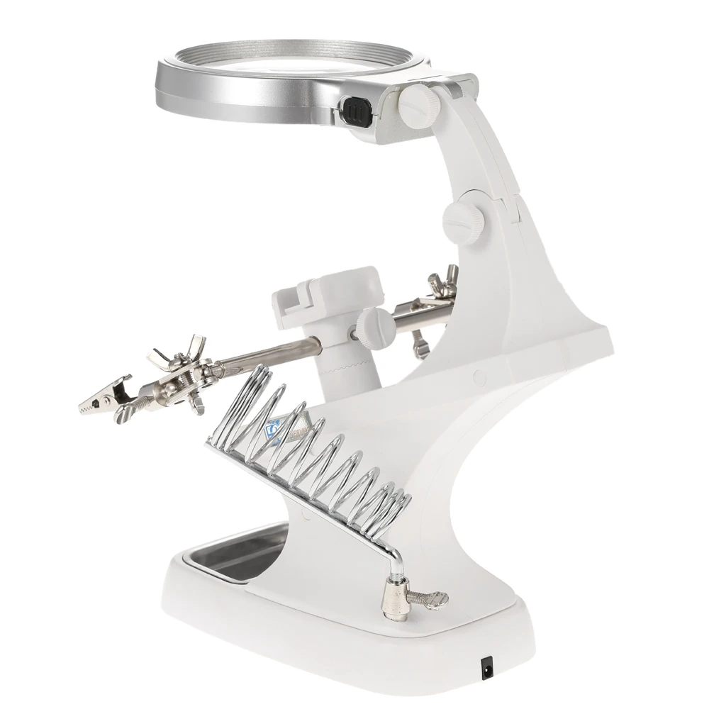 Многофункциональная СВЕТОДИОДНАЯ лупа для сварки 3X/4.5X увеличительное стекло зажим типа «крокодил» держатель вспомогательная ручка инструмент пайки и