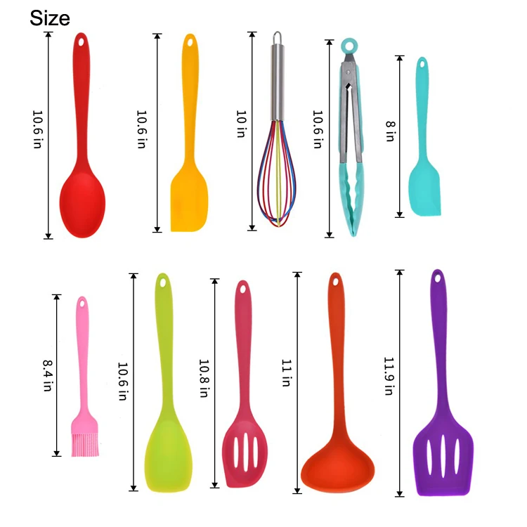 Silicone Pasta Fork, Kitchen Tong, 12.5 Inch Pasta Spoon and 10.6