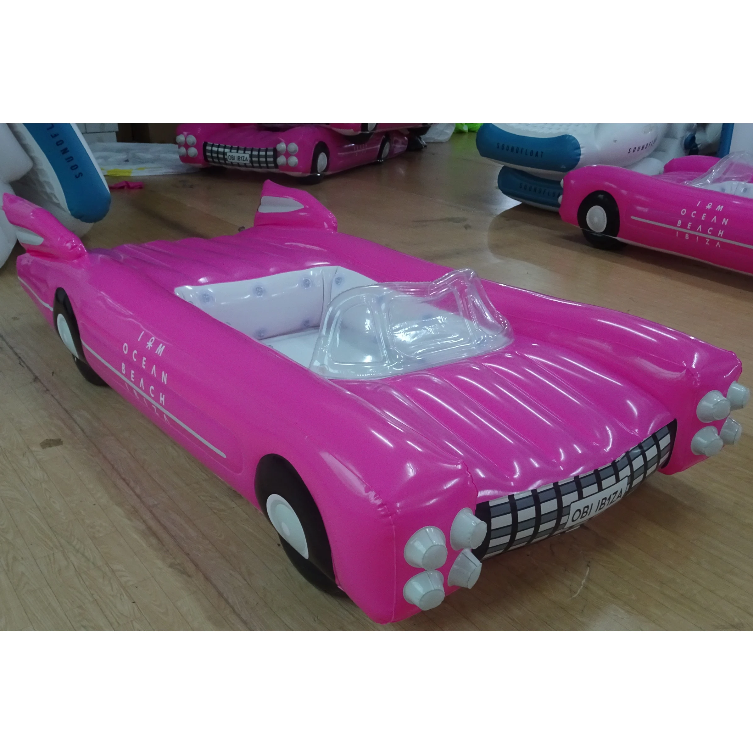 Inflatable Floating Cadillac for Party Pink Limo Pool Float