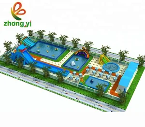 Commercial Large Adventure Adult Kids Inflatable Water Park Slide