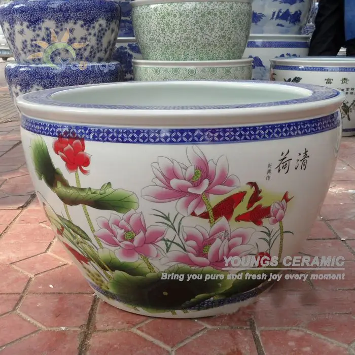 famille rose flower pots pastoral decorations Jingdezhen flower pots Chinese ceramic flower pots
