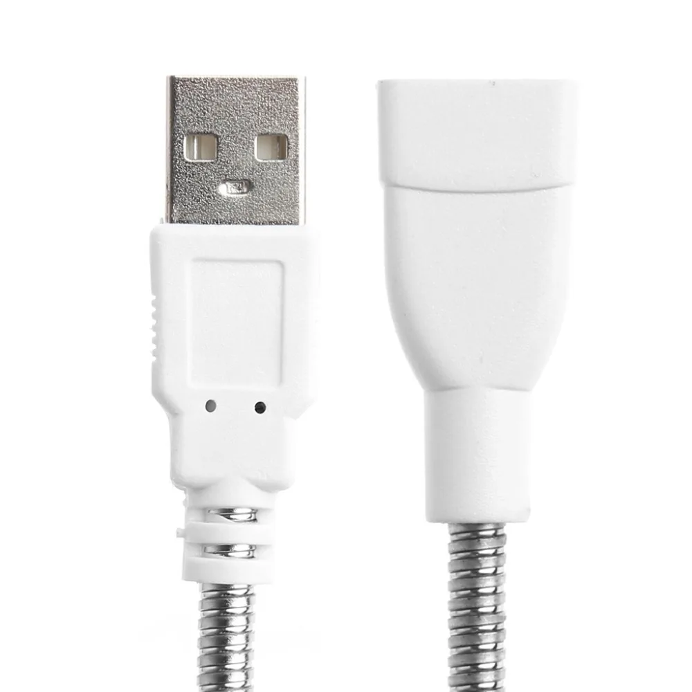 USB Male to Female Extension Cable LED Light Fan Adapter Cable Flexible Metal Hose Power Supply Cord