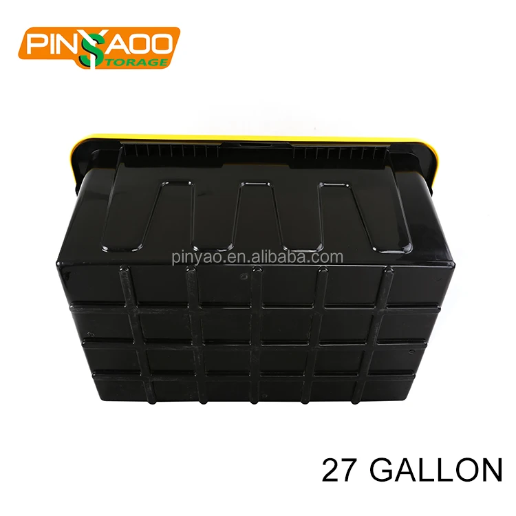 Plastic Storage Bin Lid 27 Gallon Black Yellow  Stackable Plastic  Containers Lids - Storage Box - Aliexpress