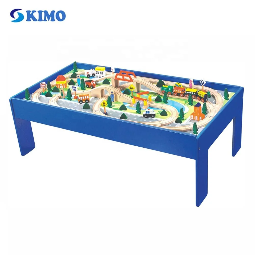 101pcs Kids Wooden Educational Train Track Table Toy Buy Kids Train Table