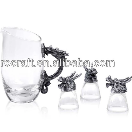 
 Набор хрустальных бокалов для вина RORO holy dragon с гальванизацией/контейнер для вина + бокалы для вина  