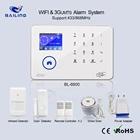 TFT Panel GSM home automation personal alarm connect smoke detector fire alarm wireless security burglar alarm system anti theft