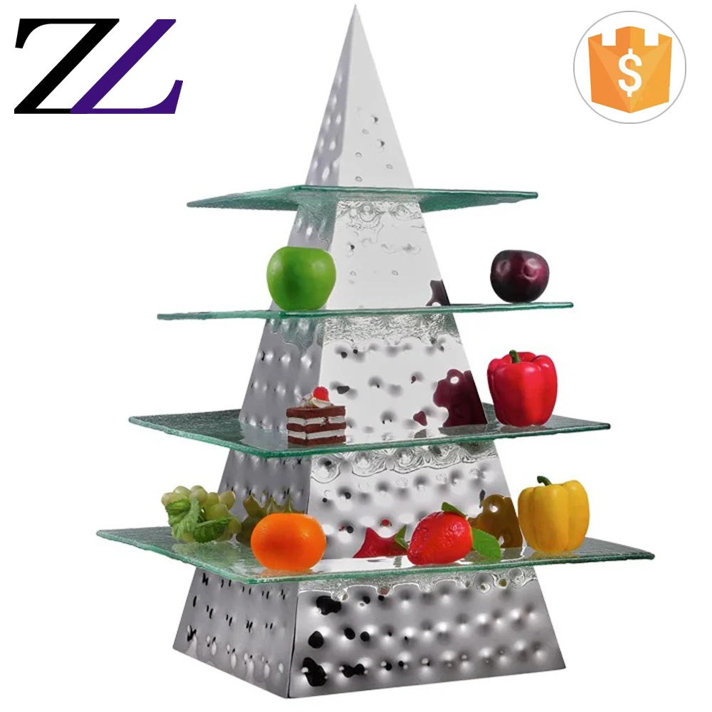 Zhuolin Pratos Para Buffet No Atacado Dessert Stand Serving Platter Banquet Party Decoration Equipment Catering Buffet Displays