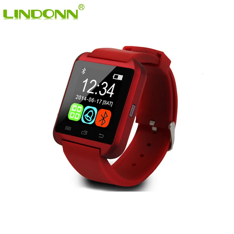 smartwatch bluetooth gadgets one u8 rojo