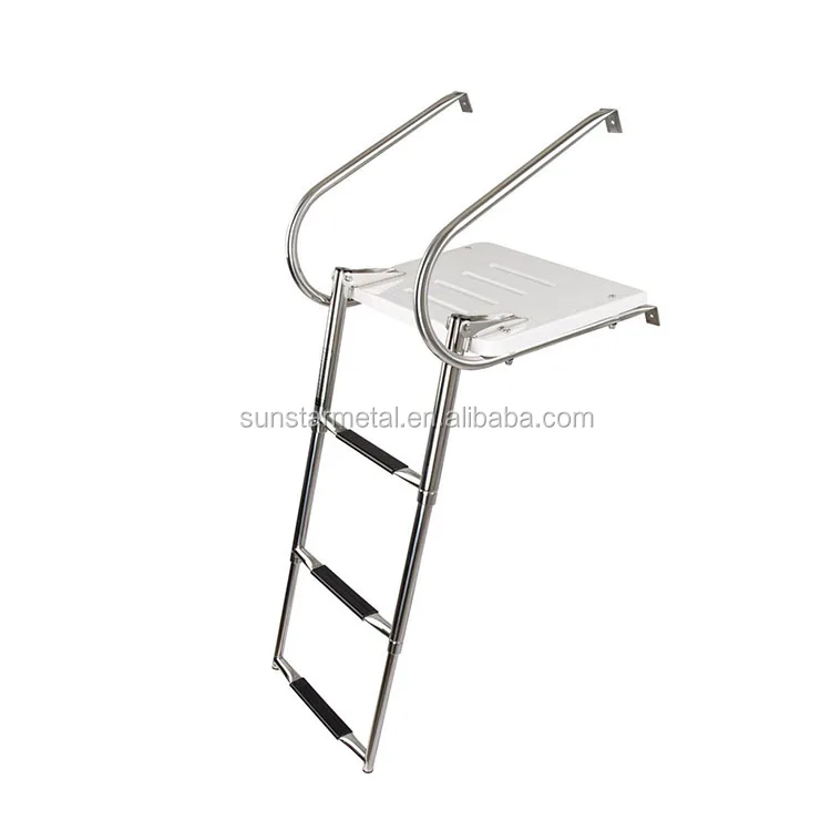With Telescoping 3-Step Stainless Steel Ship Ladder